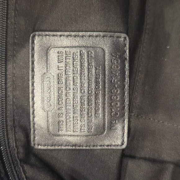 Coach Leah Black and Gray Sateen Handbag - Picture 5 of 12